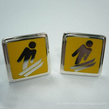 Cufflinks & Tie Cilps Manufacture, Profession Custom Logo Sterling Silver Cufflinks For Men